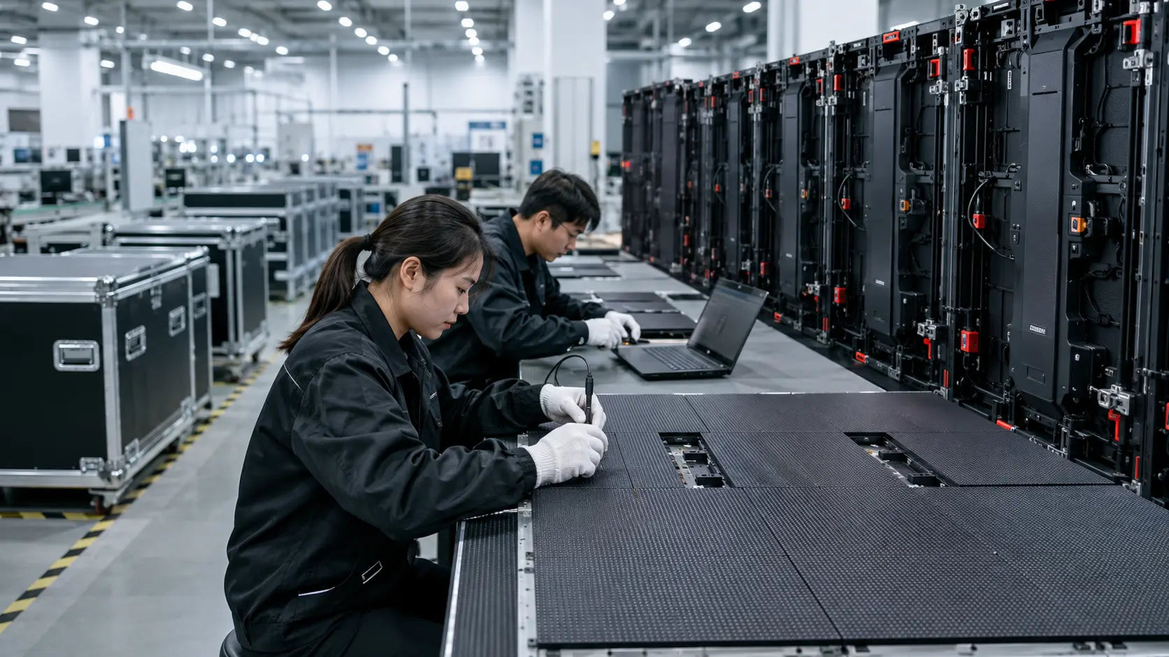 Concept visualization of a documented direct-factory MicroLED project handoff